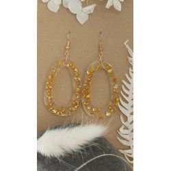 Boucles d'oreille en résine