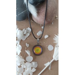 Pendentif cabochon en verre