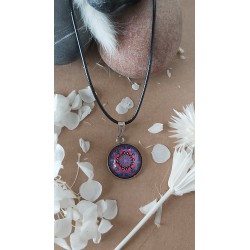 Pendentif cabochon en verre