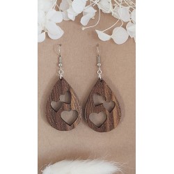 Boucles d 'oreille bois