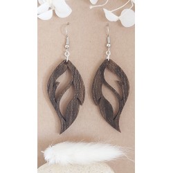 Boucles d 'oreille bois