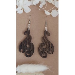 Boucles d 'oreille bois