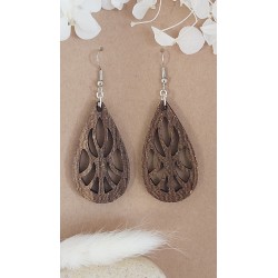 Boucles d 'oreille bois