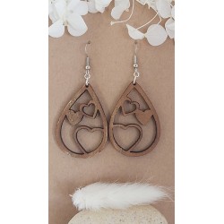 Boucles d 'oreille bois