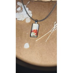 Pendentif cabochon en verre
