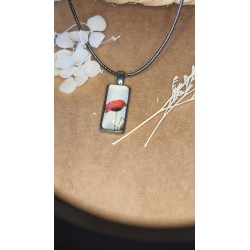 Pendentif cabochon en verre