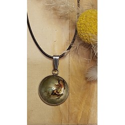 Pendentif cabochon chevaux