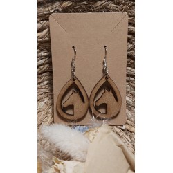 Boucles d 'oreille bois