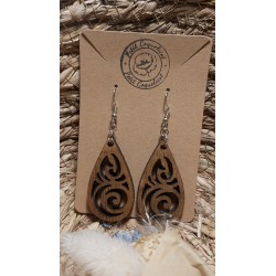 Boucles d 'oreille bois