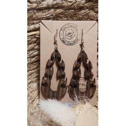 Boucles d 'oreille bois