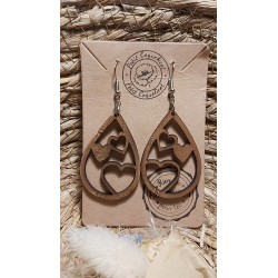 Boucles d 'oreille bois