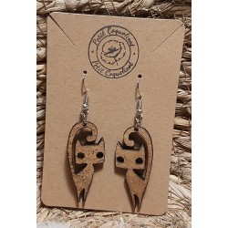 Boucles d 'oreille bois