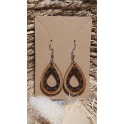 Boucles d 'oreille bois