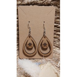 Boucles d 'oreille bois