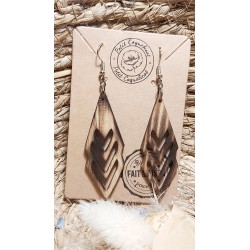 Boucles d 'oreille bois