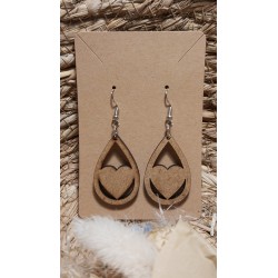 Boucles d 'oreille bois