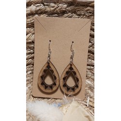 Boucles d 'oreille bois