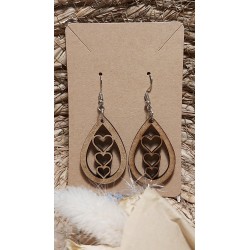 Boucles d 'oreille bois