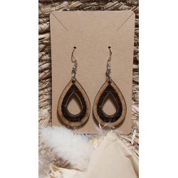 Boucles d 'oreille bois