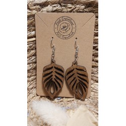 Boucles d 'oreille bois