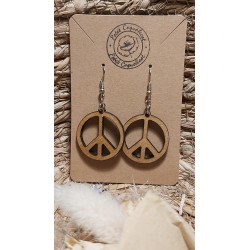 Boucles d 'oreille bois