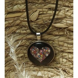 Pendentif cabochon coeur