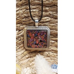 Pendentif cabochon carré