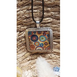 Pendentif cabochon carré