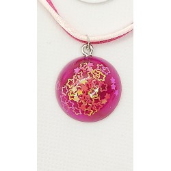 Pendentif résine demi sphère