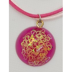 Pendentif résine demi sphère