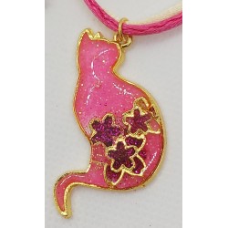 Pendentif chat  résine dans...